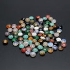 40 Pcs Healing Loose Beads Faceted Oblate Shape Natural Necklace Stone Pendants Crystal Charms for Jewelry Making DIY Craft - color: faceted oblate