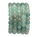 BEADIA Natural Green Aventurine Jade Flat Cut Round Drum Stone 8mmx7mm Loose Semi Gemstone Beads for Jewelry Making 38cm - color: Green Aventurine
