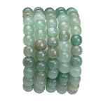 BEADIA Natural Green Aventurine Jade Flat Cut Round Drum Stone 8mmx7mm Loose Semi Gemstone Beads for Jewelry Making 38cm - color: Green Aventurine