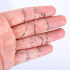 3 Pcs 925 Sterling Silver Box Chain Necklace Extenders | Durable Strong Removable Necklace Bracelet Anklet Extension Jewelry Making Chains (2 3 4 Inch, 0.8/1mm) - style: 1mm