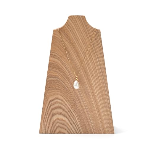 Solid Wood Jewelry Bust Necklace Display Showcase Jewelry Necklace Pendant Stand Display Stand Holder(H8.07) - size: L