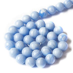 100pcs 6mm Blue Lace Agate Beads Natural Gemstone Beads Round Loose Beads for Jewelry and Bracelets Making - color: Blue Lace Agate, size: 6mm