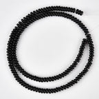 170pcs 4x2mm Natural Black Onyx Disk Rondelle Spacer Agate Stone Semi Precious Gemstone Loose Beads for Jewelry Making 15 Inch - color: Black Onyx