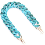 AUMEY Handbag Chain Straps Acrylic Purse Chain Strap Fashionable Replacement Purse Clutches Handles for Purse Handbags DIY Crafts, 15.7 inch of Each (03-Lake blue) - color: 03-lake Blue