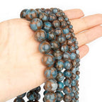 6mm Lake Blue Jade Natural Stone Beads Round Loose Beads for Jewelry Making Yochus DIY Beads Bracelet Necklace - color: Lake Blue Jade, size: 6mm
