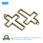 PATIKIL Alloy Open Back Bezel Pendants, Cross Shape Hollow Resin Pendant Frame for DIY Crafts Earrings Necklace Bracelet Making - color: Bronze