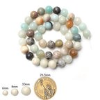 Yochus 35pcs Polish Amazonite Beads，10mm Healing Power Natural Stone Round Loose Gemstone Beads for Jewelry Making Earring Necklace DIY Crafts - color: Amazonite stone, size: 10mm 35beads