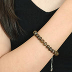 Natural Healing Gemstone Bracelet Handmade Yoga Stretch Elastic Bracelet Stress Relief Crystal Jewelry for Men and Women - color: Bronzite (Release Pressure), size: 5x8