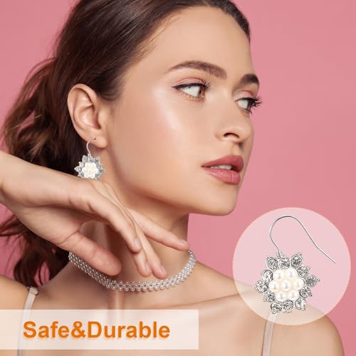 Tondiamo 2400 Pcs Earring Making Kit, Include Bright Gold, Silver and Gold Ear Hooks, 300 Earrings Cards Anti Sensitive Earring Making Tool with Jump Rings and OPP Bags for Repair(White Card) - color: White Card