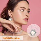 Tondiamo 2400 Pcs Earring Making Kit, Include Bright Gold, Silver and Gold Ear Hooks, 300 Earrings Cards Anti Sensitive Earring Making Tool with Jump Rings and OPP Bags for Repair(White Card) - color: White Card