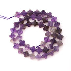 8mm Natural Amethyst Gemstone Faceted Clovers Beads Four-Leaf Spacer Loose Beads for DIY Jewelry Making Beads - color: Amethyst