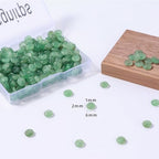 Natural Green Aventurine Disk Stone Spacer Beads 6x2mm 38cm/str Flat Rondelle Loose Semi Gemstone Caps for Making Bracelets Necklace - color: Green Aventurine