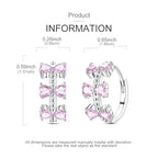 LAZA 925 Sterling Silver Hoop Earrings for Women, Sterling Silver Butterfly Hoops Colorful Flowers Hoop Huggie Earrings Hypoallergenic Jewelry Gifts for Women - color: Pink Bowknot Earring