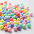 400 Pcs Matte Craft Beads, 10 mm Colourful Acrylic, Opaque Multicolor Pony for Jewellery Making DIY Necklaces Bracelet (1cm) - color: Matt colourful / 10 mm
