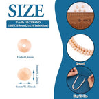 10 Strands Briolette Faceted Rondelle Glass Beads 4x3mm Tiny Opaque Glass Loose Beads 1230pcs for Bracelets Jewelry Making - color: Beige, size: 4x3mm