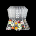 Clear Acrylic Jewelry Organizer Box with 5 Drawers 120 Grids, Dustproof Transparent Jewelry Display Stand Storage Case Holder with 120 Small Compartments for Women Ring Necklace Bracelets Earring