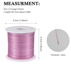 12 Gauge Pink Aluminum Craft Wire (105FT) - Anodized for Jewelry Making, Beading Floral, Plant Gardening, Sculpting & Modeling Craft Wire(Pink #13, 2mm) - color: Pink #13