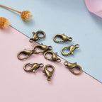 HDSupplies 100 Pieces - Lobster Clasps - Antique Bronze - 10x6mm w/ 1mm Hole - color: Antique Bronze, size: 10x6mm