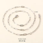 10PCS Paperclip Chains Necklace Bulk 2.5MM 22 Inches Stainless Steel Finished Paperclip Link Chain Bulk forJewelry Making - color: stainless steel, size: 2.5MM * 22 Inches