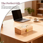 Travel Jewelry Case Small Wood Jewelry Organizer Jewelry Box for Women (Pine Wood Print B) - color: Pine Wood Print B