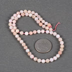 6mm Peruvian Pink Opal Faceted Gemstone Round Loose Beads Strand 15.5-16" DIY Jewelry Making - color: Peruvian Pink Opal