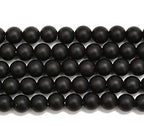 2.0mm Large Hole Black Onyx Matte Round 10mm Crystal Energy Stone Healing Power Natural Gemstone Loose Beads for Jewelry Making