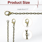 HARFINGTON 20 Pack 18 Inch Necklace Chains Bulk 2mm Bronze Plated Cable Chains with Lobster Clasps for Jewelry Making - color: Bronze, size: 18 Inch x 2mm