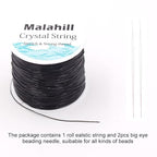 Elastic String Cord for Jewelry Making Bracelet Beading Thread,Stretchy String for Bracelets with 2 Pcs Beading Needles Beading Cord Black 1.0mm - size: Black 1.0mm