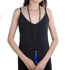 Adabele Premium 108 Mala Beads Malas Necklace - Natural Healing Gemstone Tibetan Buddhist Japa Prayer Meditation Reiki Chakra Stone Quartz Rock Women Men Jewelry - style: Grade A Black Tourmaline