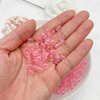 200PCS 10MM Round Crystal Acrylic Beads Crystal Faceted Beads Spacer Beads for DIY Crafts Jewelry Making, Bracelets Necklaces Wind Chimes Suncatchers Loose Gemstones(63-Pink) - color: 63-Pink, size: 10MM