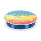 HARFINGTON 13ft Jewelry Wire, 22 Gauge (0.6mm) Brass Craft Soft Metal Tarnish Resistant Copper Beading Wire for Jewelry Making Supplies Crafting, Blue - color: Blue, size: 22 Gauge x 13ft