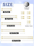 Evnlo Necklace Extender and Magnetic Necklace Clasp,Gold Chain Extenders for Necklaces Bracelet Jewelry - color: 20Pcs Gold