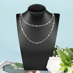 YOUBEIYEE 4 Yard Silver Plated Brass Chain for Jewelry Making Hollow Four Leaf Clover Necklace Bracelet for Women Jewelry Making Chains Bulk - color: Four Leaves Clover