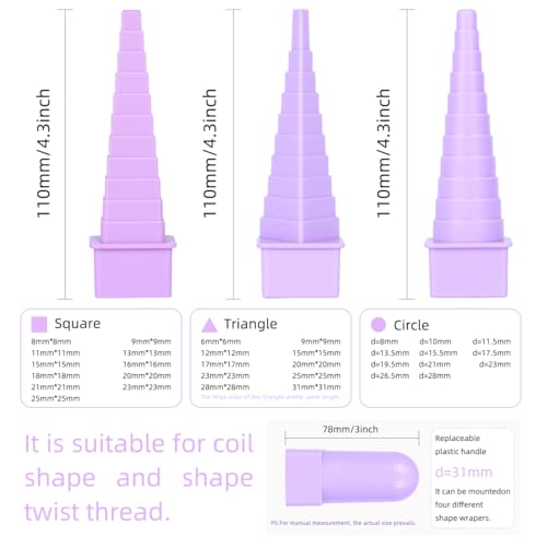 Wire Wrapping Mandrel Jewelry Shape Mandrel Kit Jewelry Making Bending Shaping Forming Tools Mandrel for Wire Round Triangle Square