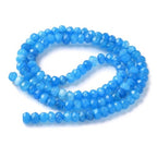 115pcs 4x2mm Rondelle Faceted Natural Jade Beads, Dyed Stone Beads Abacus Disk Stone Spacer Charm Bead for DIY Bracelet Necklace Jewelry Making Keychain Phone Chain Ornament, Dodger Blue - color: Dodger Blue