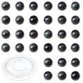 4mm 200pcs Natural Stone Round Beads Black Obsidian Genuine Stone Beading Loose Gemstone DIY Charm Smooth Beads for Bracelets Necklaces Earrings Hole Size 1mm (Black Obsidian 4mm) - color: Black Obsidian, size: 4mm