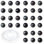 4mm 200pcs Natural Stone Round Beads Black Obsidian Genuine Stone Beading Loose Gemstone DIY Charm Smooth Beads for Bracelets Necklaces Earrings Hole Size 1mm (Black Obsidian 4mm) - color: Black Obsidian, size: 4mm