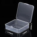 Jetec 6 Pieces Mini Plastic Clear Beads Storage Containers Box for Collecting Small Items, Beads, Jewelry, Business Cards, Game Pieces, Crafts (3.3 x 3.3 x 1.1 Inch) - size: 3.3 x 3.3 x 1.1 Inch