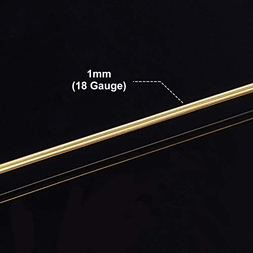 BENECREAT 18 Gauge 32 Yards Gold Jewelry Wire - Tarnish Resistant Beading & Wrapping Wire for DIY Craft Making - color: Gold, size: 18 Gauge