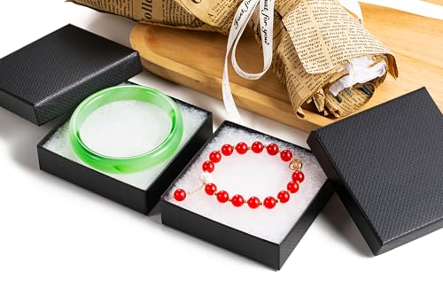 GEFTOL Jewelry Gift Boxes 40 Pack 3.5x3.5x1 Inch Cardboard Jewelry Boxes,Small Gift Boxes for Jewelry Earrings Necklaces Handmade Bangles Bracelets(Black) - color: Black, size: 3.5x3.5x1 Inch (Pack of 40)