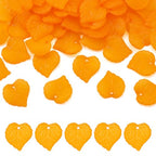 50Pcs Frosted Acrylic Leaf Charms Orange Transparent Plant Pendants Clear Autumn Leaves Beads Autumn Charms for Jewelry Making - color: Orange #2