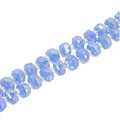 PATIKIL 75 Pcs 8mm OD 5mm Thick Crystal Glass Beads, Rondelle Crystal Beads Faceted Cut Gemstone Strand with Spacer Beads for Craft, Bracelet, Necklace, Medium Blue Jade - color: Medium Blue Jade