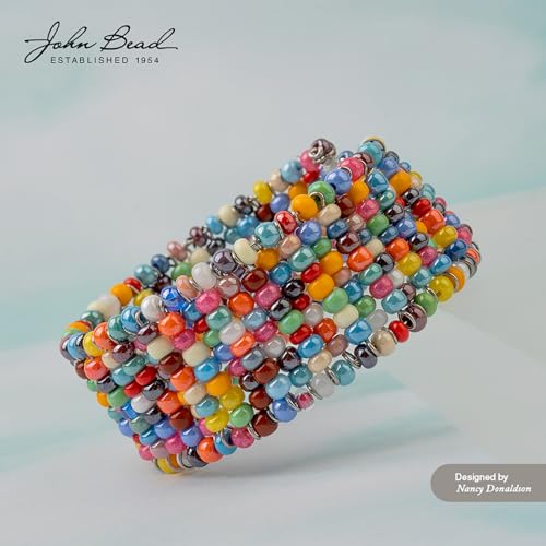 John Bead Czech Glass Seed Beads 6/0 (100g) Turquoise Mix Beads for DIY Art Crafts Jewelry Bracelets Necklaces Earrings Making - color: Turquoise Mix