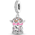 925 sterling silver bracelet necklace pendant, women's jewelry gift, dream catcher net bead pendant, suitable for original bracelets, parties, birthday jewelry gifts - color: KJC913