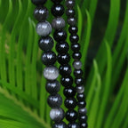 6mm Natural Stone Beads 65pcs Silver Obsidian Polished Round Smooth Crystal Loose Gemstone Beads for Jewelry Making DIY Bracelet Necklace Earring Crafts Supplies - color: Silver Obsidian 6mm-65pcs