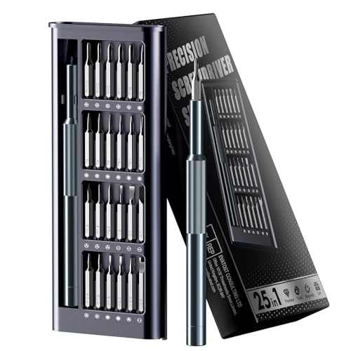 NSZETZ 25-in-1 Precision Screwdriver Set, Professional Mini Repair Tool Kit with Magnetic Drivers for Macbook, Laptop, Phone, Watch, Glasses, Ring Doorbell, Electronics, Small Gadget Gift for Men - style: 25-in-1 CRV