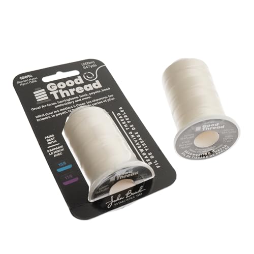John Bead Good Thread 500m Spool Ivory Bonded