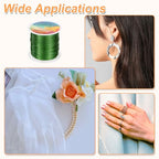 HARFINGTON Wire 328ft Length 26 Gauge Copper Craft Jewelry Wrapping Wire Tarnish Resistant Beading for Jewelry Making Supplies Crafting, Green - color: Green