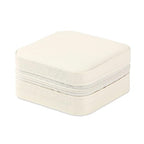 Neveika Portable Travel Mini Jewelry Box Leather Jewellery Ring Organizer Case Storage Gift Box Girls Women (4pcs White). - color: White