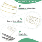 M METERXITY 0.3mm Jewelry Wire, 28 Gauge 328FT Craft Wire Copper Beading Wire for Jewelry Making/Planting/Weaving/DIY Crafting, Soft Metal Wires [100M, Light Golden] - color: Light Golden, size: 0.3mm 28 Gauge